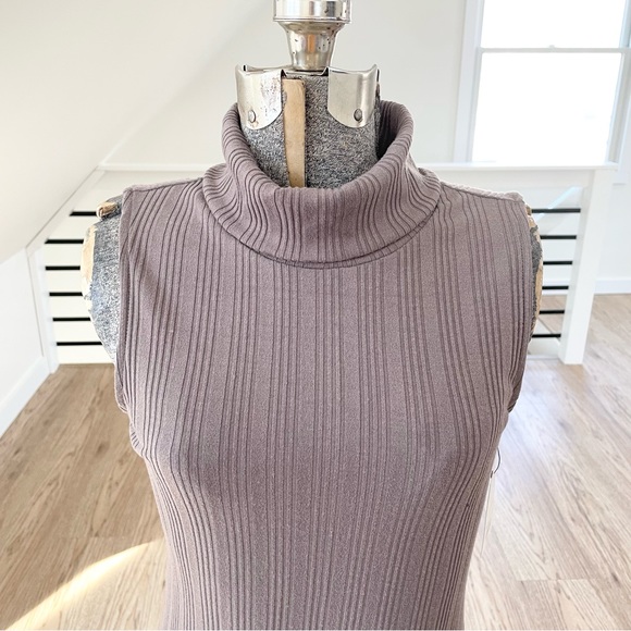 NWT XS M XL XXL NINE WEST shark gray bodycon stretch sleeveless turtleneck dress - Picture 5 of 9